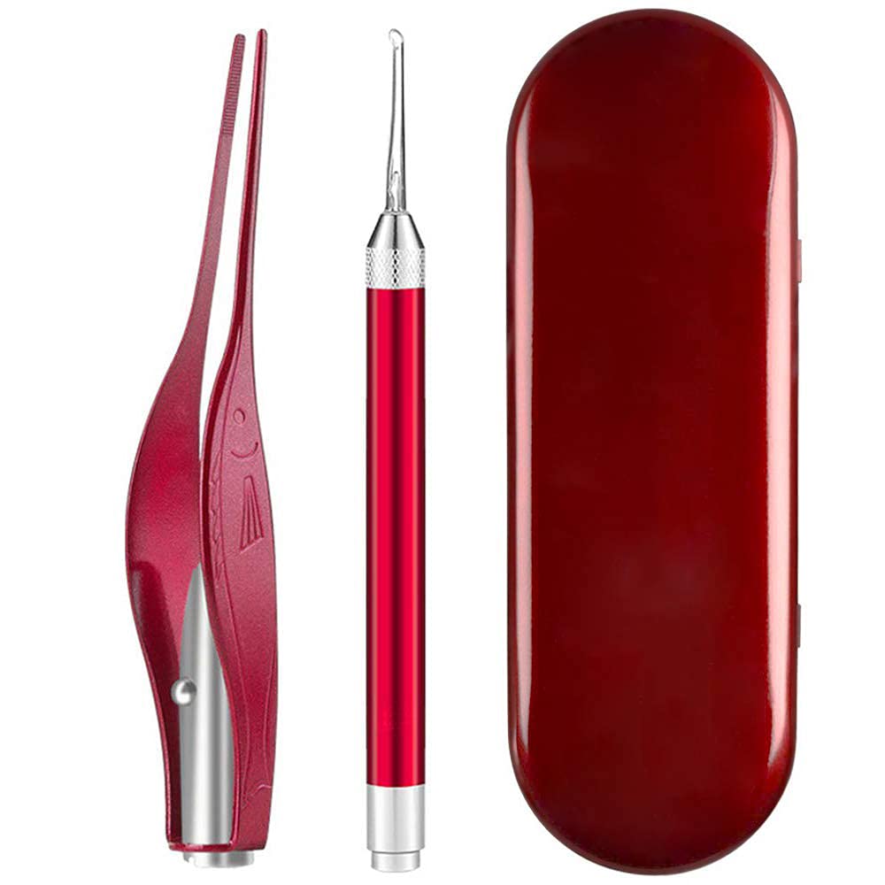 MAYCREATE 2Pcs Ear Cleaner for Baby Kids with LED Light, Ear Wax Removal Tool Portable Earwax Spoon Digger & Tweezers for Kids Baby with Storage Case(Batteries Included) MAYCREATE 2Pcs Ear Cleaner for Baby Kids with LED Light, Ear Wax Removal Tool Portable Earwax Spoon Digger & Tweezers for Kids Baby with Storage Case(Batteries Included)